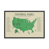 National Park Checklist Map Horizontal | All 63 |