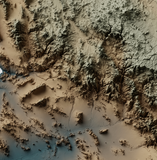 Arizona Exaggerated Relief Map