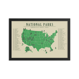 National Park Checklist Map Horizontal | All 63 |