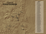 Colorado 14ers Topographic Checklist Map