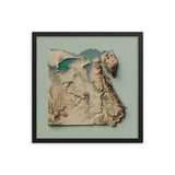 Egypt Exaggerated Relief Map