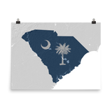South Carolina State Flag Relief Map