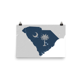 South Carolina State Flag Relief Map