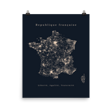 France Street Map Poster