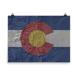 Colorado Hillshade Flag Poster