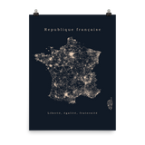 France Street Map Poster