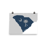 South Carolina State Flag Relief Map
